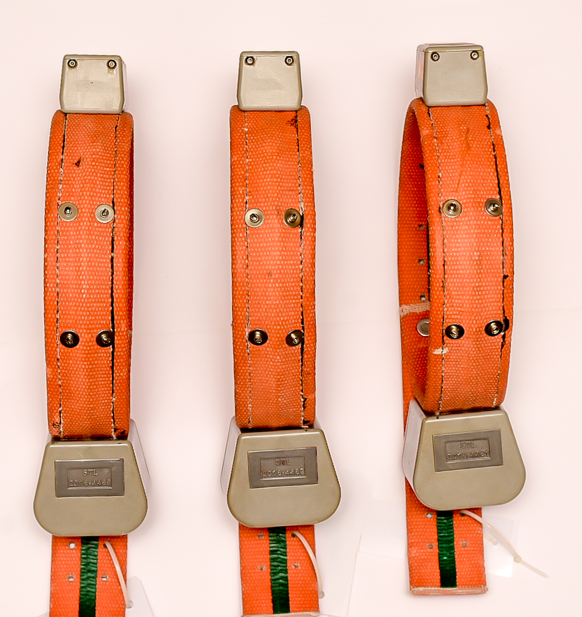 Three collars with primary battery counterweight housings