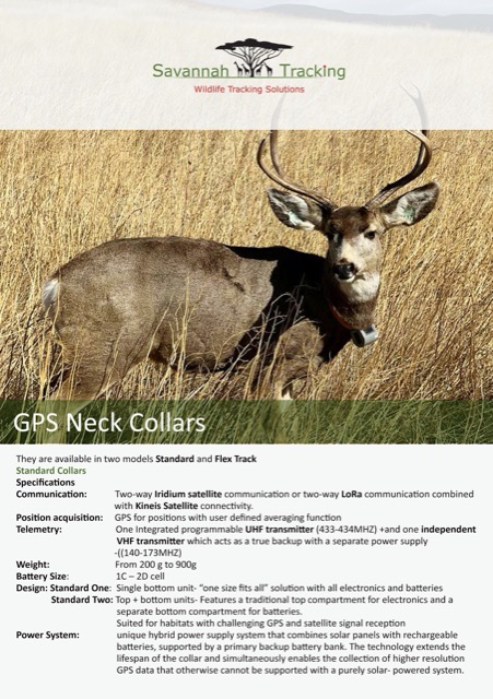 First page preview of GPS Neck Collars Datasheet