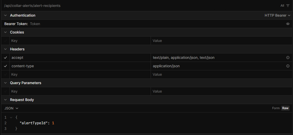 API integration configuration screen